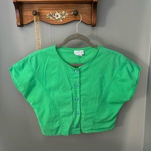 VINTAGE Pinot Noir 100% Cotton Green Button Down Shirt